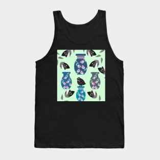 Quail, flowers and vases Tank Top